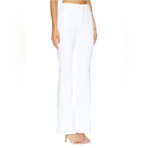 NWT Good American Good Classic Boot Jeans in White with patch pockets size 10/30